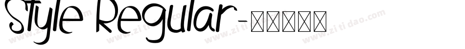Style Regular字体转换